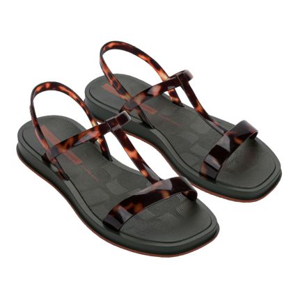Sandalia Feminina Ipanema Glow Trendy - 27423 - Verde/tartaruga/telha - Atacado