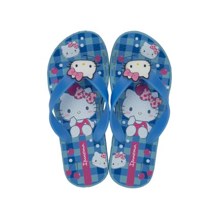 Chinelo Infantil Ipanema Hello Kitty Funny - 27432 - Azul/azul/branco - Atacado