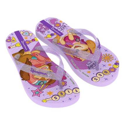 Chinelo Infantil Ipanema Patrulha Canina - 27433 - Lilas/glitter/prata - Atacado