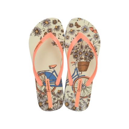 Chinelo Feminino Ipanema Mari Bloom - 27454 - Bege/laranja/dourado - Atacado