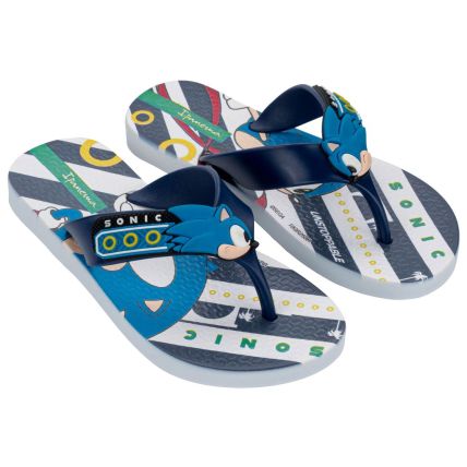 Chinelo Infantil Ipanema Sonic Fast - 27463 - Branco/azul - Atacado