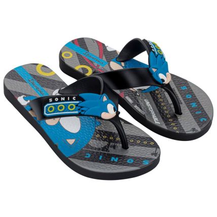Chinelo Infantil Ipanema Sonic Fast - 27463 - Preto/preto/azul - Atacado