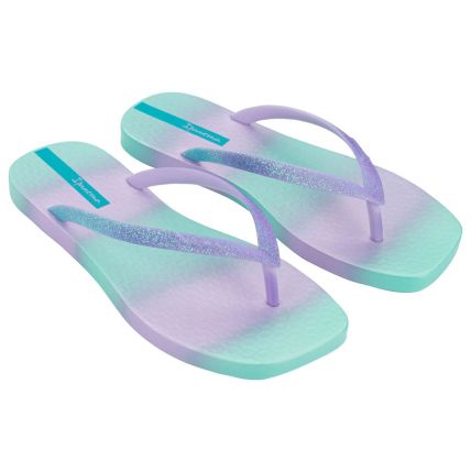 Chinelo Feminino Ipanema Edge Shine - 27466 - Verde/glitter/lilas - Atacado