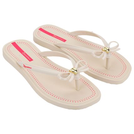 Chinelo Feminino Ipanema Laços - 27471 - Bege/bege/rosa - Atacado