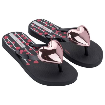 Chinelo Infantil Ipanema Belle Amour - 27473 - Preto/preto/rosa - Atacado