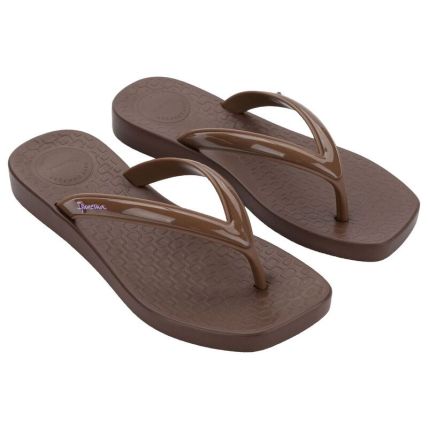 Chinelo Feminino Ipanema Pluma - 27507 - Bronze/marrom/lilas - Atacado