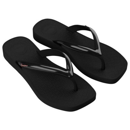 Chinelo Feminino Ipanema Pluma - 27507 - Preto/preto/rosa - Atacado