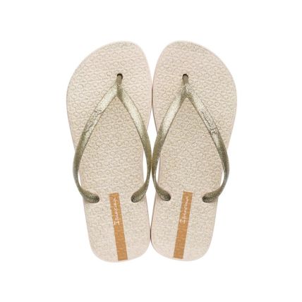 Chinelo Feminino Ipanema Glitter - 26481 - Bege/ouro Glitter Prata - Atacado