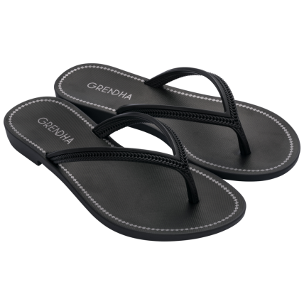 Rasteira Feminina Grendha Mais Acai Essencia - 18510 - Preto - Atacado