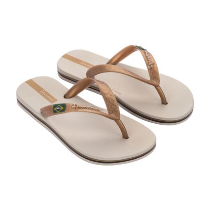 Chinelo Infantil Ipanema Brasil - 27045 - Bege/ouro - Atacado