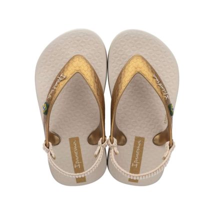 Chinelo Baby Ipanema Brasil ll - 27046 - Bege/ouro - Atacado