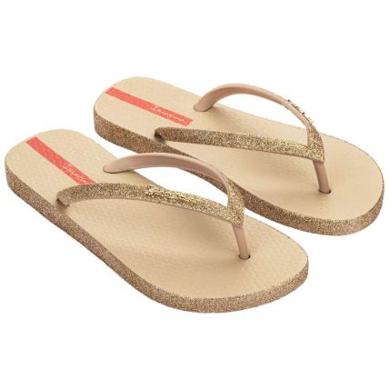 Chinelo Feminino Ipanema Maxi Glow - 27000 - Bege/ouro - Atacado