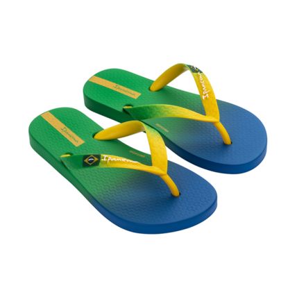 Chinelo Infantil Ipanema Brasil Print - 27050 - Azul/amarelo/verde - Atacado