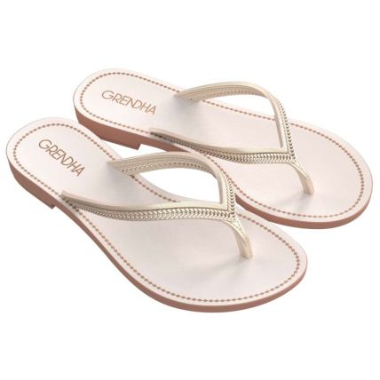 Rasteira Feminina Grendha Mais Acai Essencia - 18510 - Bege Mel/off White - Atacado
