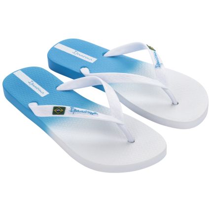 Chinelo Masculino Ipanema Brasil Print - 27049 - Branco/branco/azul - Atacado