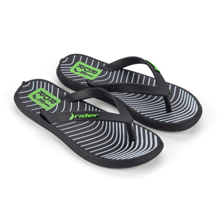 Chinelo Masculino Rider R1 Style - 11818 - Preto/verde - Atacado