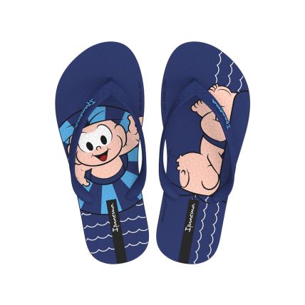 Chinelo Infantil Ipanema Turma Da Monica - 26790 - Azul/Azul/Rosa - Atacado