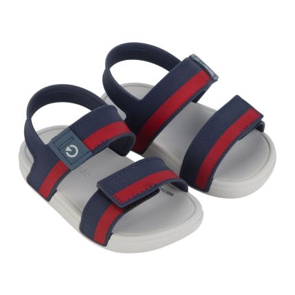 Sandália Baby Cartago Dakar Ii - 12288 - Cinza/azul/vermelho - Atacado