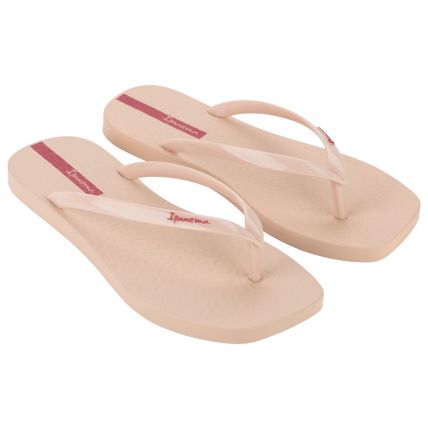 Chinelo Feminino Ipanema Edge Essencial - 27121 - Bege/bege/vermelho - Atacado