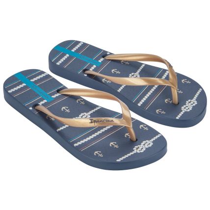 Chinelo Feminino Ipanema Navy - 27220 - Azul/ouro/branco - Atacado