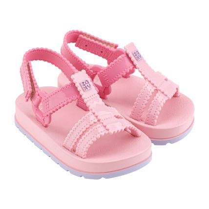 Sandalia Baby Zaxynina Conectadinha - 18641 - Rosa Medio/rosa Escuro - Atacado