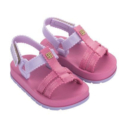 Sandalia Baby Zaxynina Conectadinha - 18641 - Violeta Claro/rosa - Atacado