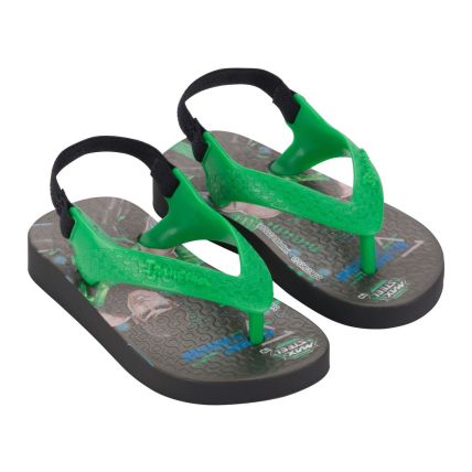 Chinelo Baby Ipanema Polly E Max Steel - 26349 - Preto/verde - Atacado
