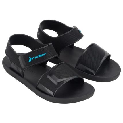 Sandalia Papete Infantil Rider Kick  - 12354 - Preto/preto/azul - Atacado