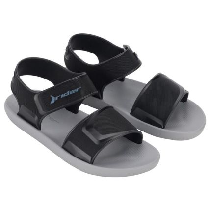 Sandalia Papete Infantil Rider Kick  - 12354 - Cinza/preto/azul - Atacado