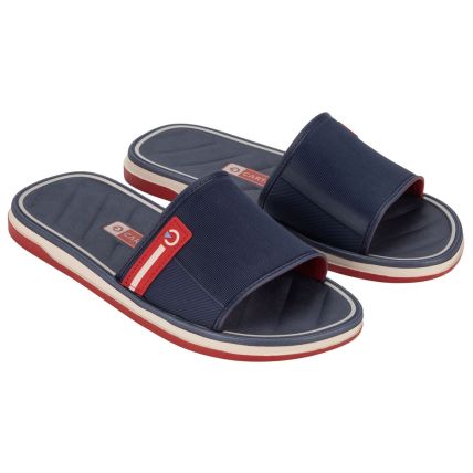 Chinelo Gaspea Masculino Cartago Malaga Sport - 12377 - Bege/azul/vermelho - Atacado