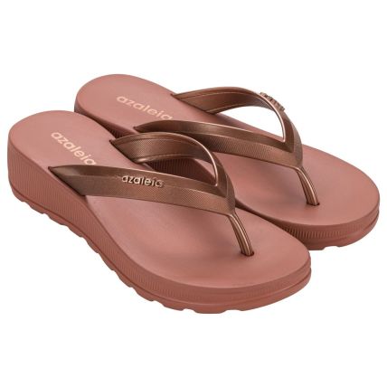 Tamanco Feminino Azaleia Fabi Light Line - 18908 - Cobre/nude Escuro - Atacado