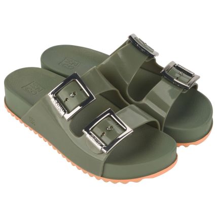 Chinelo Slide Feminino Zaxy Partner Iii - 18063 - Verde Mate - Atacado