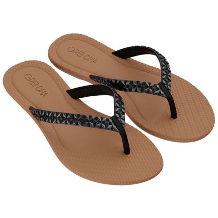 Rasteira Feminina Grendha Todo Dia Linda - 18964 - Preto/terroso Escuro - Atacado