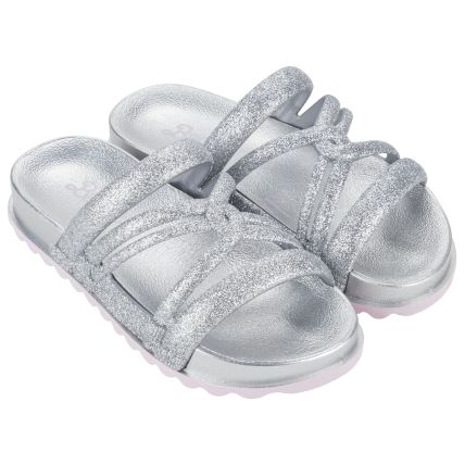 Slide Infantil Barbie Allure - 23150 - Prata/glitter - Atacado