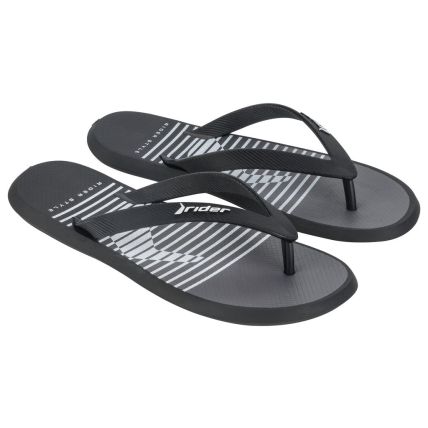 Chinelo Masculino Rider R1 Style - 11818 - Preto/preto/branco - Atacado