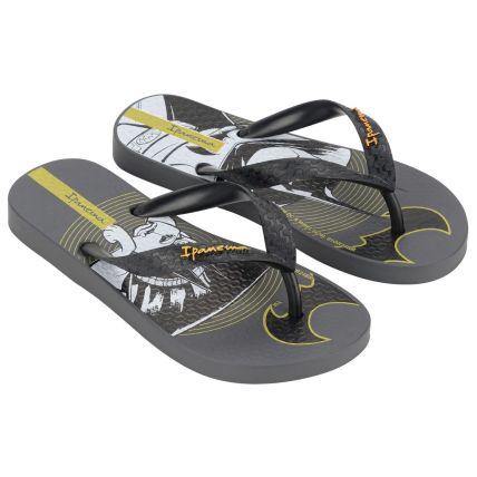 Chinelo Infantil Ipanema Super Pets - 27027 - Cinza/preto/amarelo - Atacado