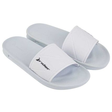 Chinelo Slide Masculino Rider Street - 11578 - Branco/branco/preto - Atacado