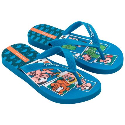 Chinelo Infantil Ipanema Turma Da Monica - 26790 - Azul/azul/verde - Atacado