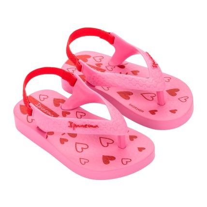 Chinelo Baby Ipanema Classic - 27011 - Rosa/rosa/vermelho - Atacado