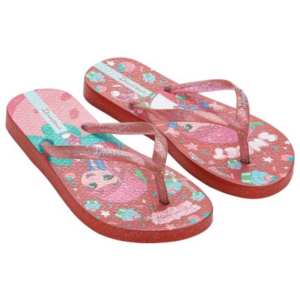 Chinelo Infantil Ipanema Moranguinho Sugar - 27173 - Vermelho/glitter/vidro - Atacado