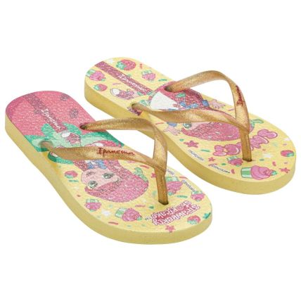 Chinelo Infantil Ipanema Moranguinho Sugar - 27173 - Amarelo/bege Perola - Atacado