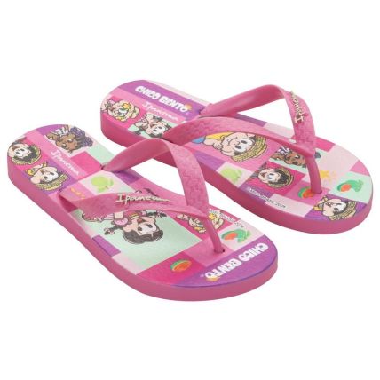 Chinelo Infantil Ipanema Chico Bento - 27190 - Rosa/rosa/verde - Atacado
