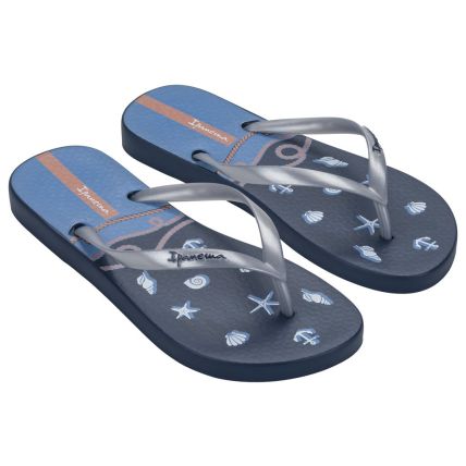 Chinelo Feminino Ipanema Navy - 27220 - Azul/prata/branco - Atacado