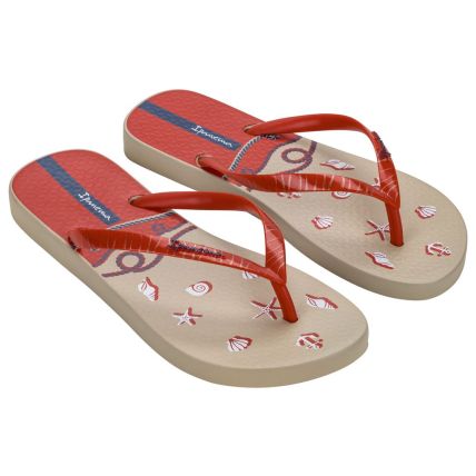 Chinelo Feminino Ipanema Navy - 27220 - Bege/vermelho/azul - Atacado