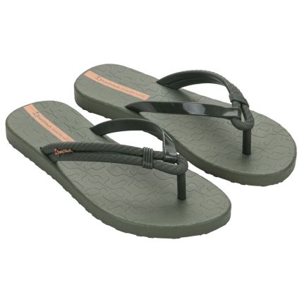 Chinelo Feminino Ipanema Diversas - 27230 - Verde Militar/laranja - Atacado