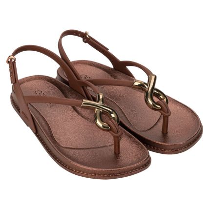 Sandalia Feminina Grendha Musa - 19036 - Marrom Cacau Medio - Atacado