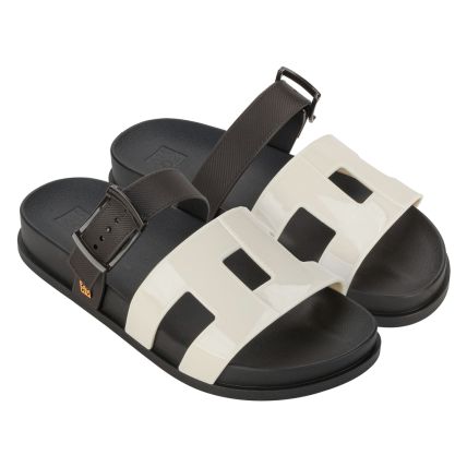 Chinelo Slide Feminino Zaxy Connect - 19054 - Marrom Cafe Profundo - Atacado