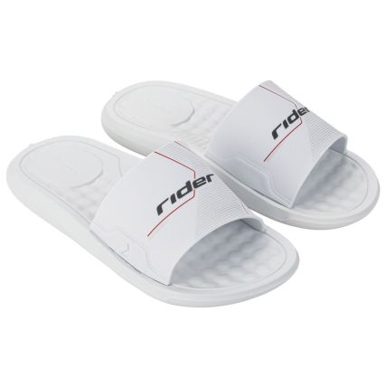 Chinelo Slide Masculino Rider Step - 12265 - Branco/branco/preto - Atacado