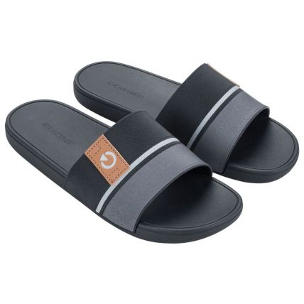 Slide Masculino Cartago Dakar Iii - 12423 - Preto/grafite/castor - Atacado