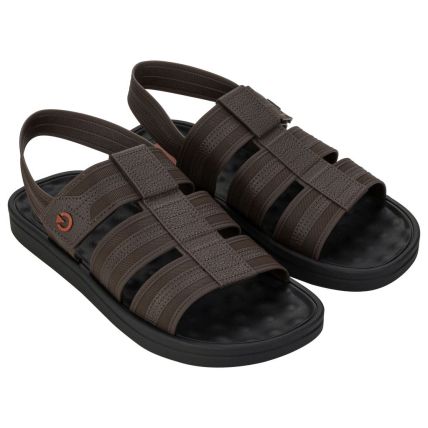 Sandalia Masculina Cartago Alabama Ii - 12478 - Preto/marrom/telha - Atacado